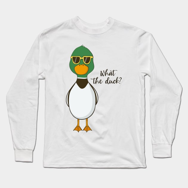 What The Duck?! Long Sleeve T-Shirt by Dreamy Panda Designs